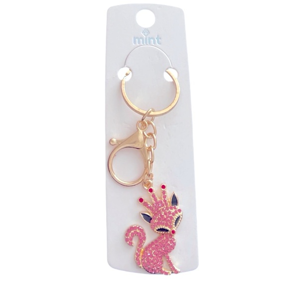 BLING FOX QUEEN KEYCHAIN BAG CHARM - Picture 1 of 3